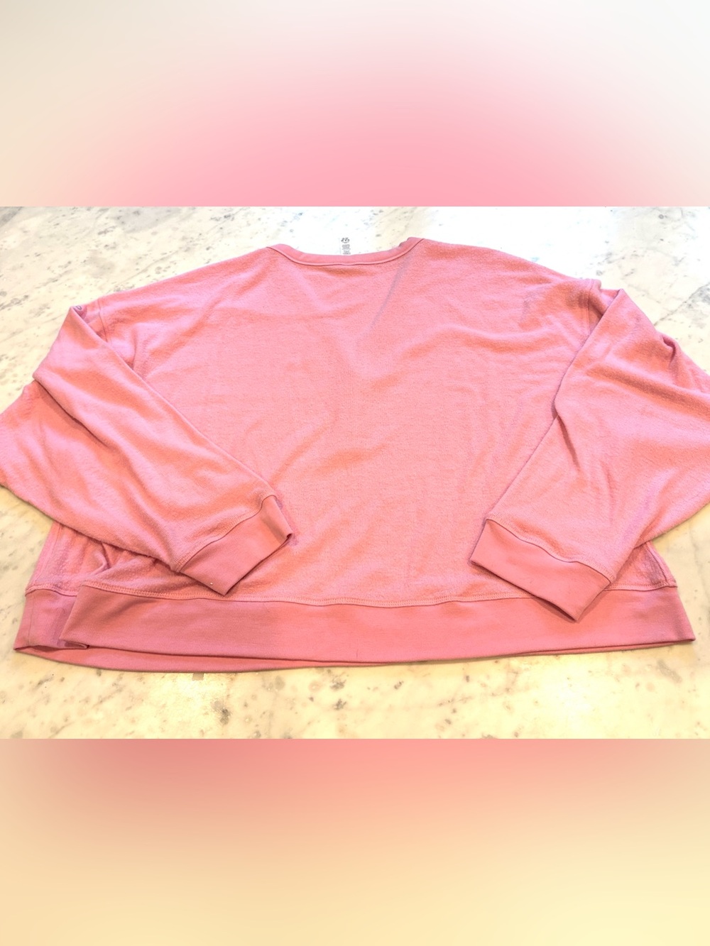ALO SoHo Cropped Henley, Parisian Pink, Size Large - Picture 6 of 8
